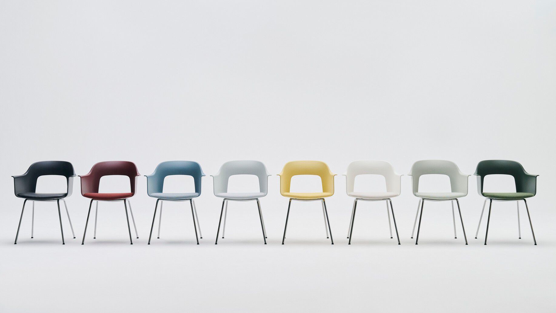 Стул из полипропилена с мягким сиденьем с подлокотниками Hay макет ARCH-00119434 - Вид №3