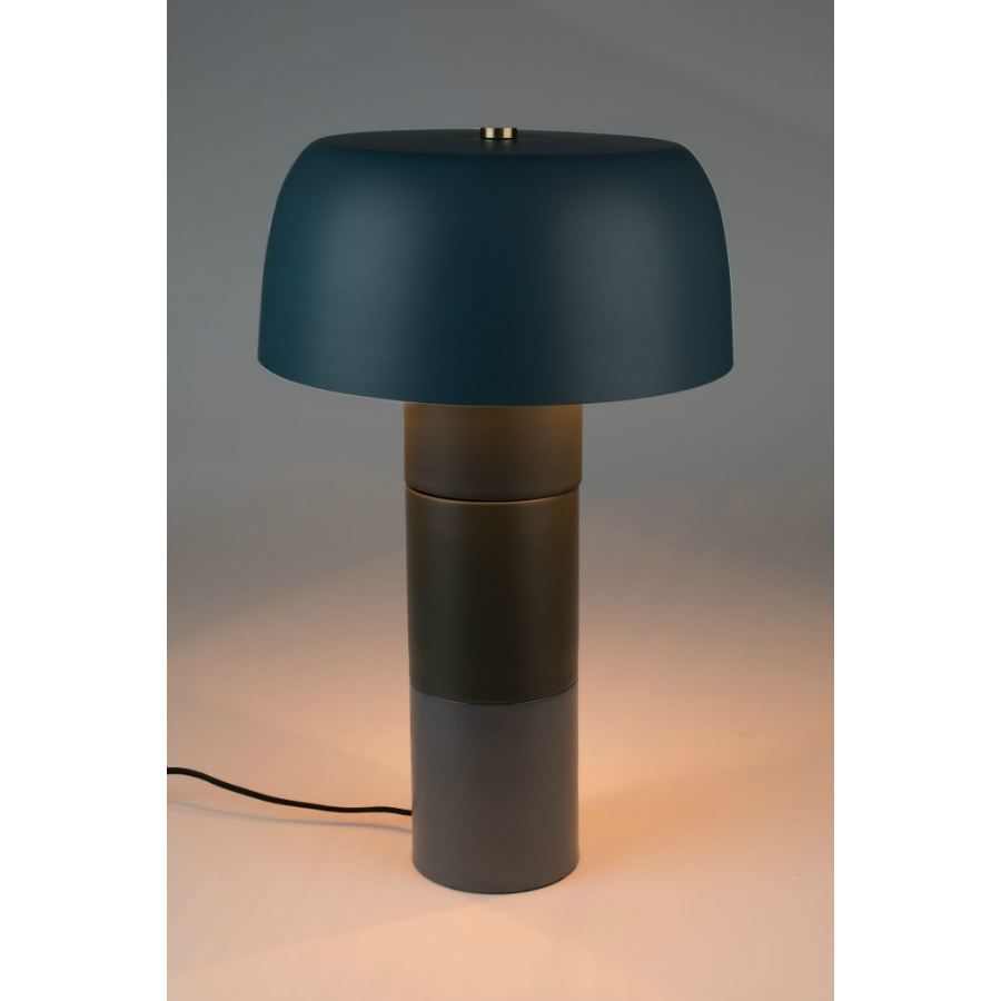 Лампа настольная Muras Tricolore, голубая White Label Living 5200073 - Вид №3