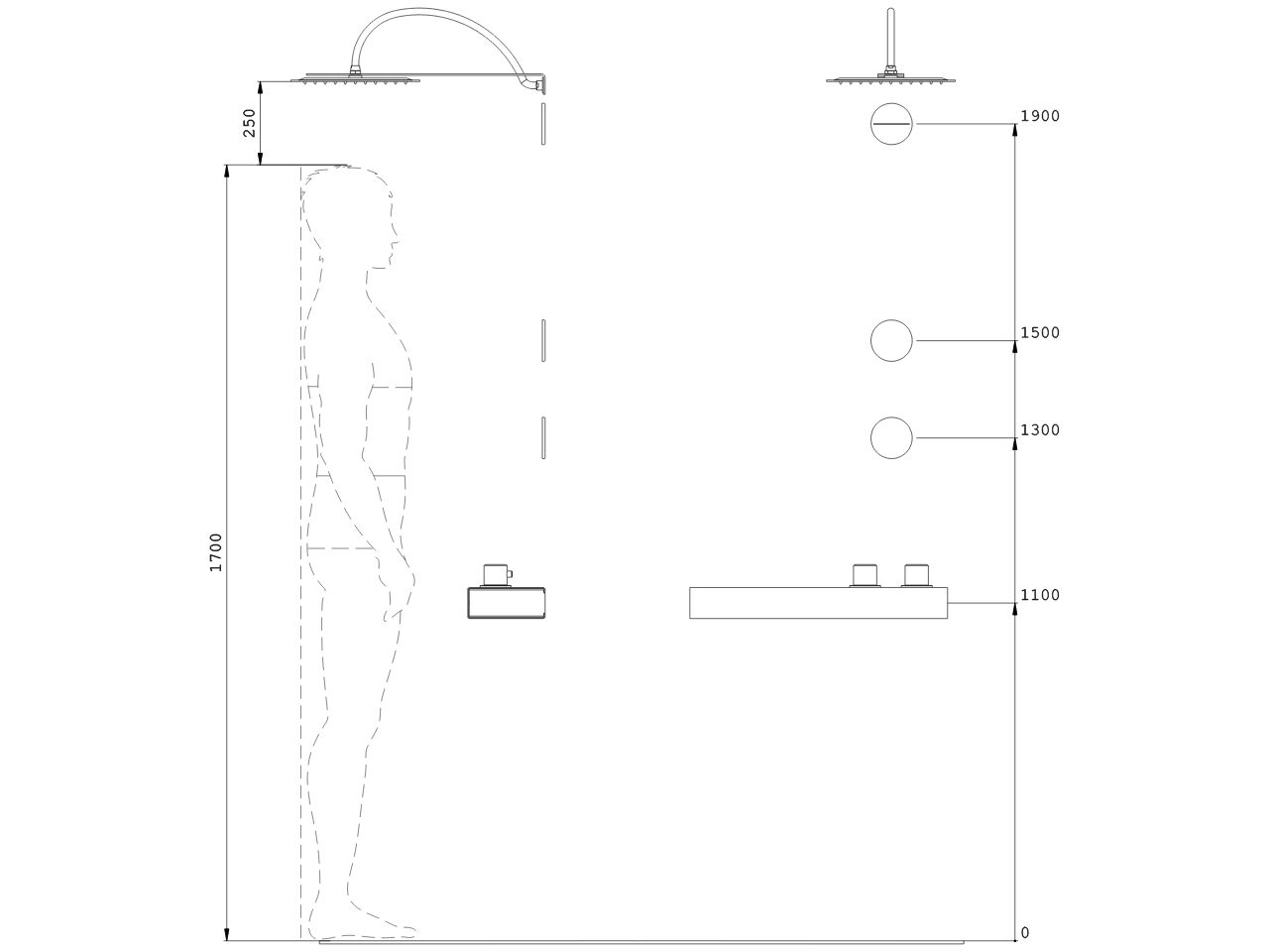 Стержень из нержавеющей стали с ручным душем Cropelli Alyssia ARCH-00082099 - Вид №35