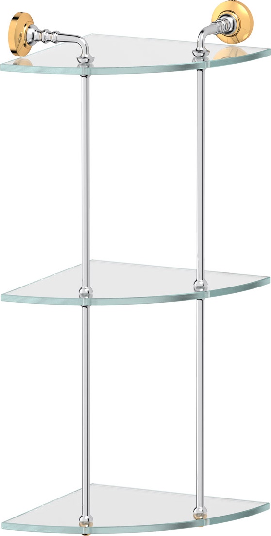 STI 119 Полка угловая 3-х ярусная 23 cm 3SC STILMAR CHROME/GOLD Treesseci 3SC