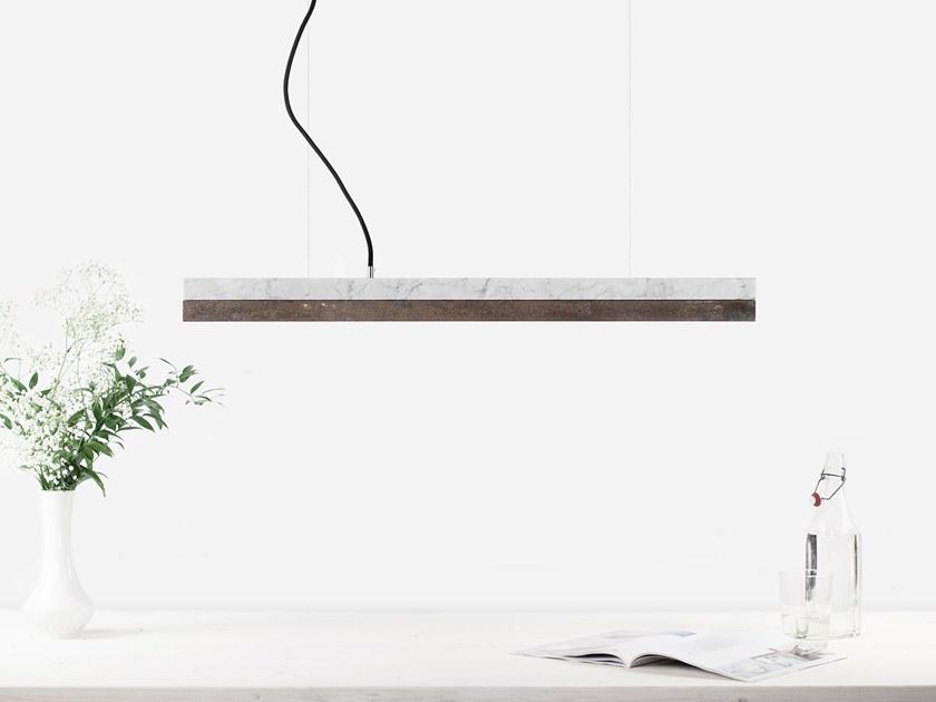 GANTlights Светодиодный подвесной светильник из каррарского мрамора и Corten ™ C sun-id-1444875 - Вид №2