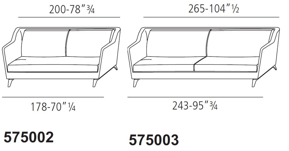 Диван из ткани или кожи Vibieffe 575 Hi_Story ARCH-00005595 - Вид №2