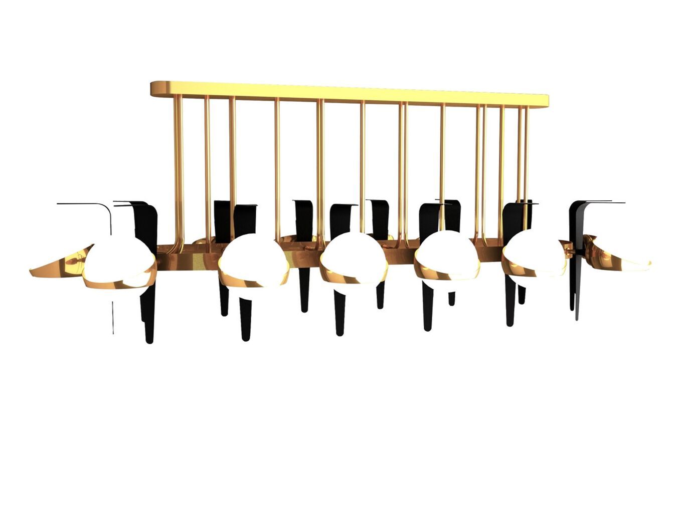 Светодиодный подвесной светильник из металла и матового стекла Lampex Italiana Cosmo ARCH-00074189 - Вид №1