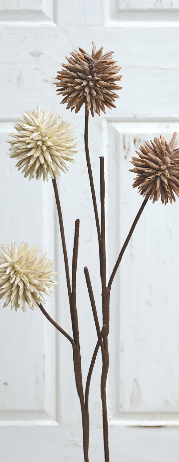 7995 616 a3 Искусственный мягкий цветок 'allium', 95 см, натуральный H-andreas 