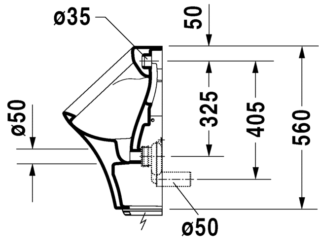 2804310097 Настенный писсуар, уринал с мушкой Duravit Durastyle - Вид №5