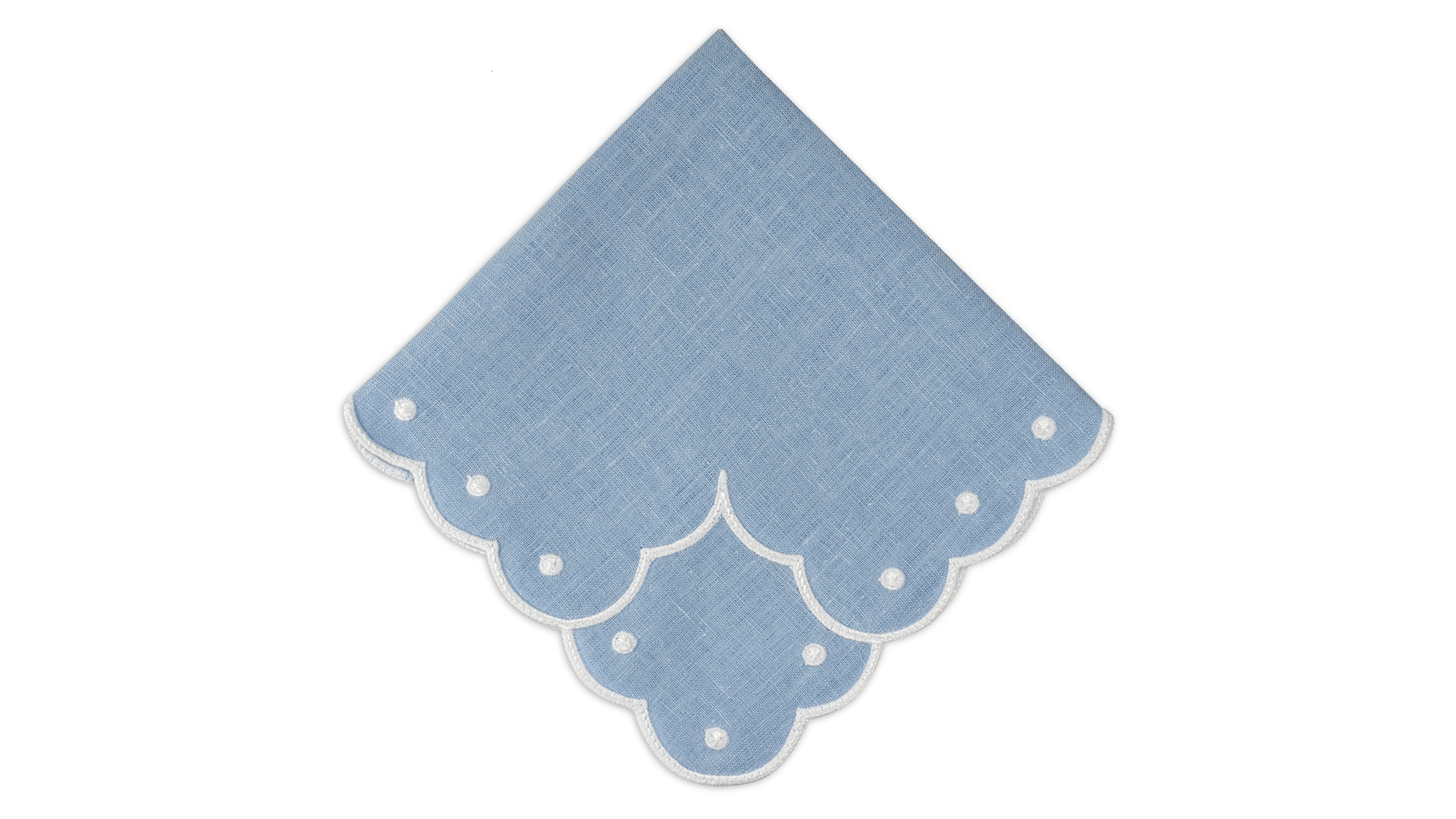 10674767 Truffle Bee Салфетка постановочная Truffle Bee Монтре 43х43см, бело-голубой, лен Ткань Montreux - Вид №1