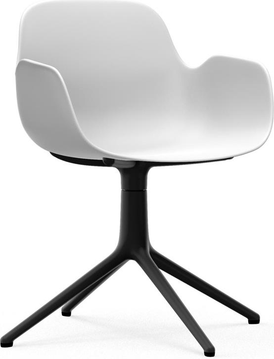 606110 Кресло Swivel 4L Black Alu White Normann Copenhagen Form