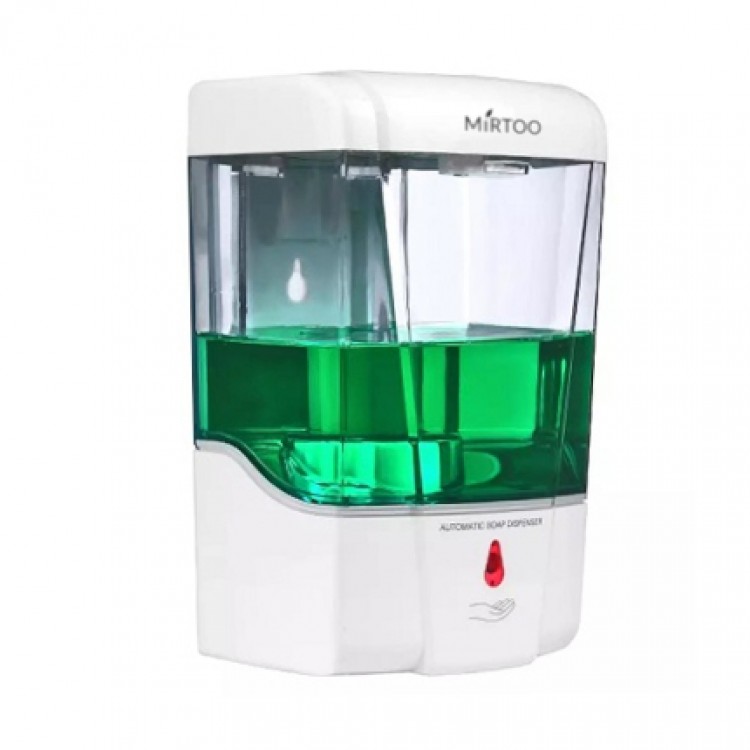 LT0890 MIRTOO Автоматический дозатор для антисептика и жидкого мыла MIRTOO LT0890 сенсорный настенный струйный (капельный) емкость на 700 мл. антисептика белый 