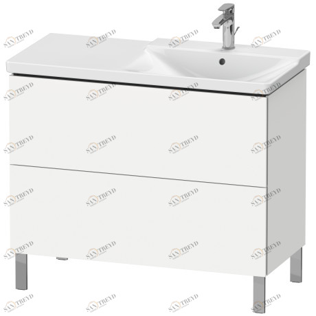 LC660201818 L-Cube Тумбочка напольная Белый матовый, декор Duravit