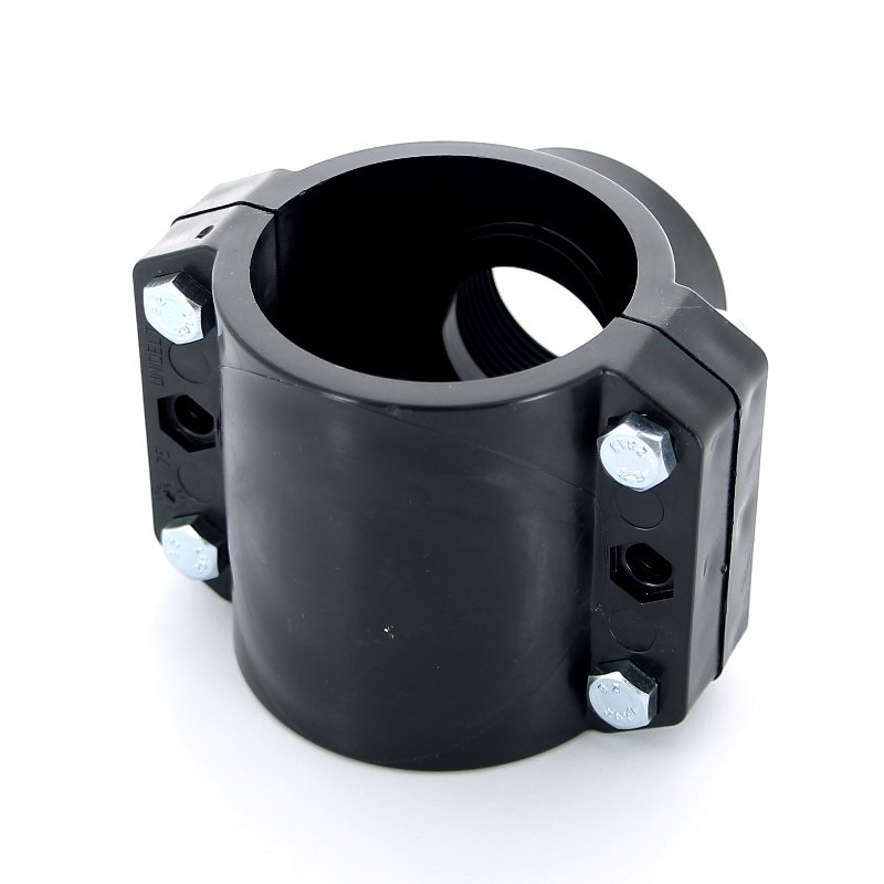 Врезка монтажная 75 x 1 1/2" ВР, 4 болта, для труб ПНД UNIDELTA 1019075006 - Вид №1