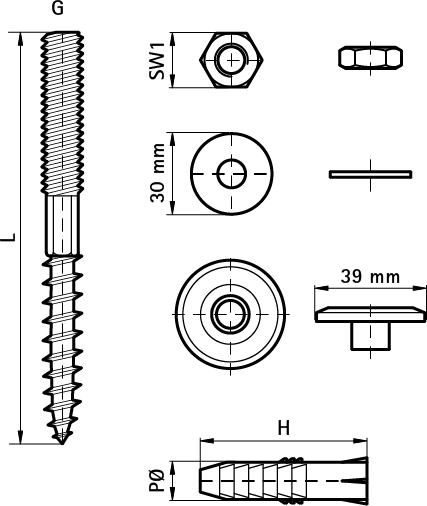 0667300 BIS Крепёж для умывальника монтаж умывальников и рукомойников walraven  - Вид №1