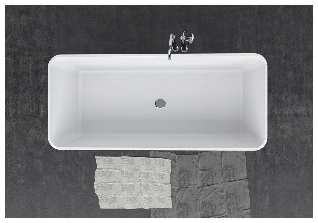 Ванна из искусственного камня Aquanet Demure TC-S03B 165x73, глянцевая TCS03B - Вид №4