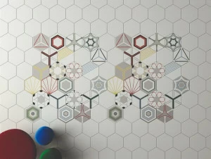 Marca Corona Настенная / напольная плитка из керамогранита с эффектом энкаустики Paprica