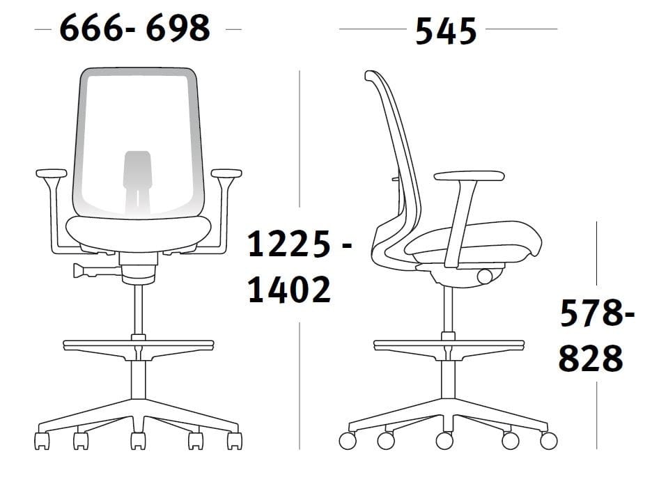 5-спицевый сетчатый офисный стул с подлокотниками Herman Miller VERUS ARCH-00071912 - Вид №8