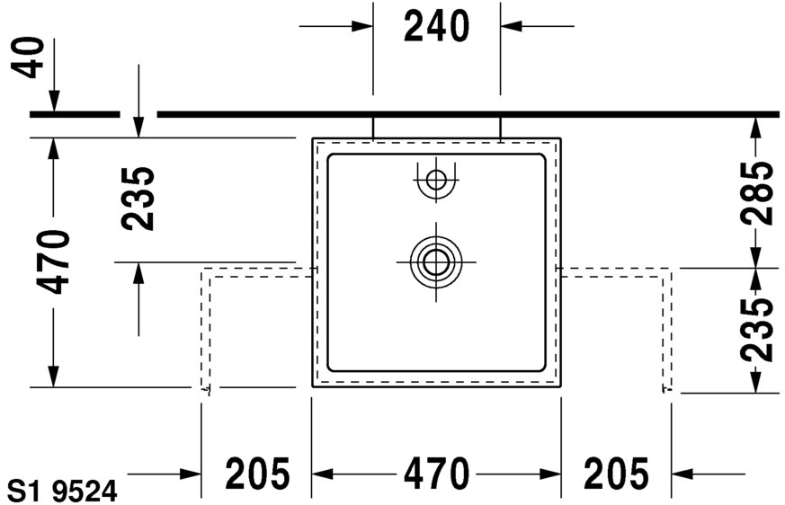 038747 Накладная раковина на столешницу  овальная Duravit Starck 1 - Вид №2