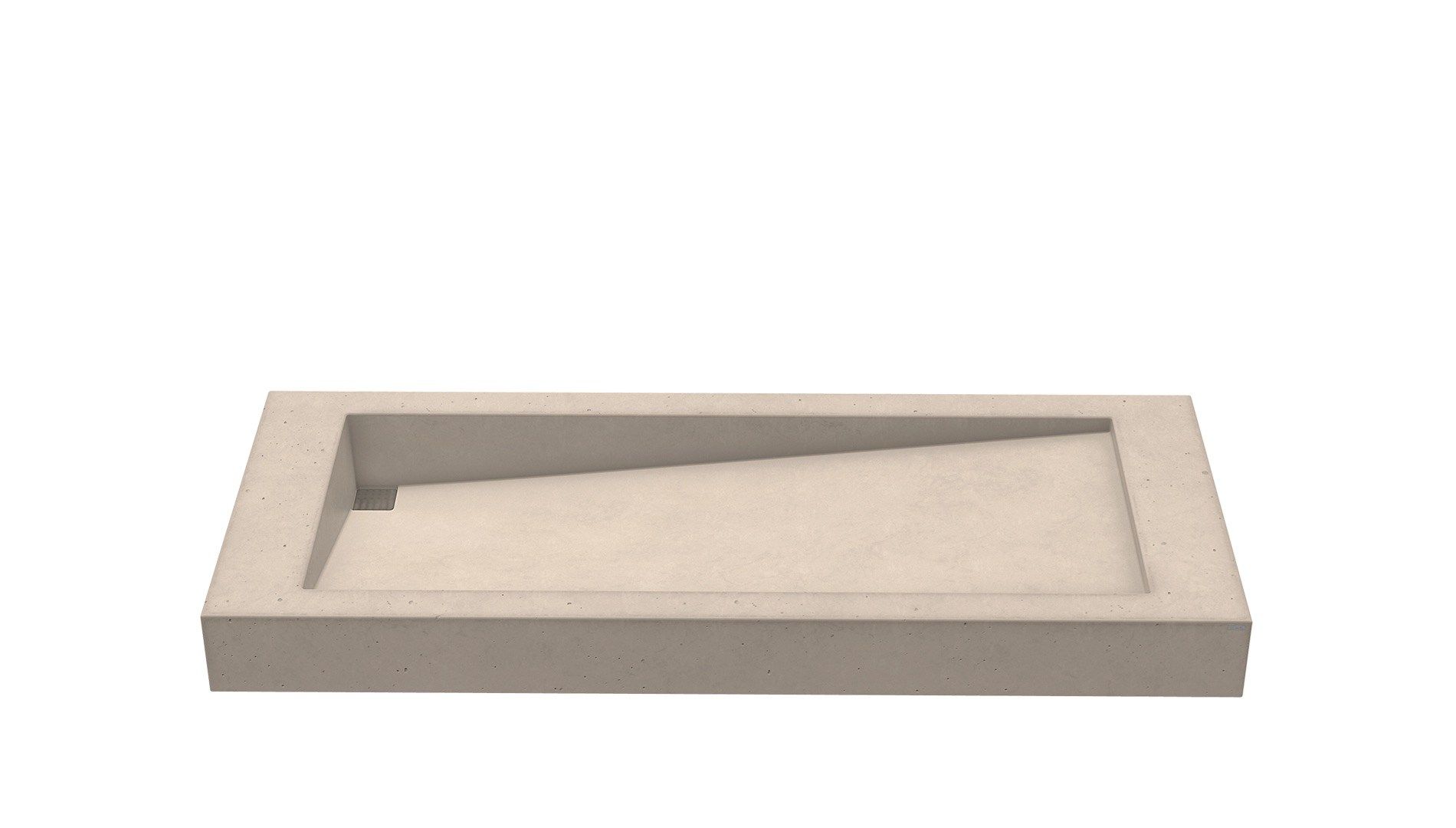 Прямоугольная бетонная подвесная раковина Gravelli SLANT 03 DOUBLE ARCH-00142547 - Вид №10