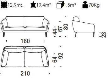 Moroso Съемный тканевый диван Sister ray sun-id-1434060 - Вид №2