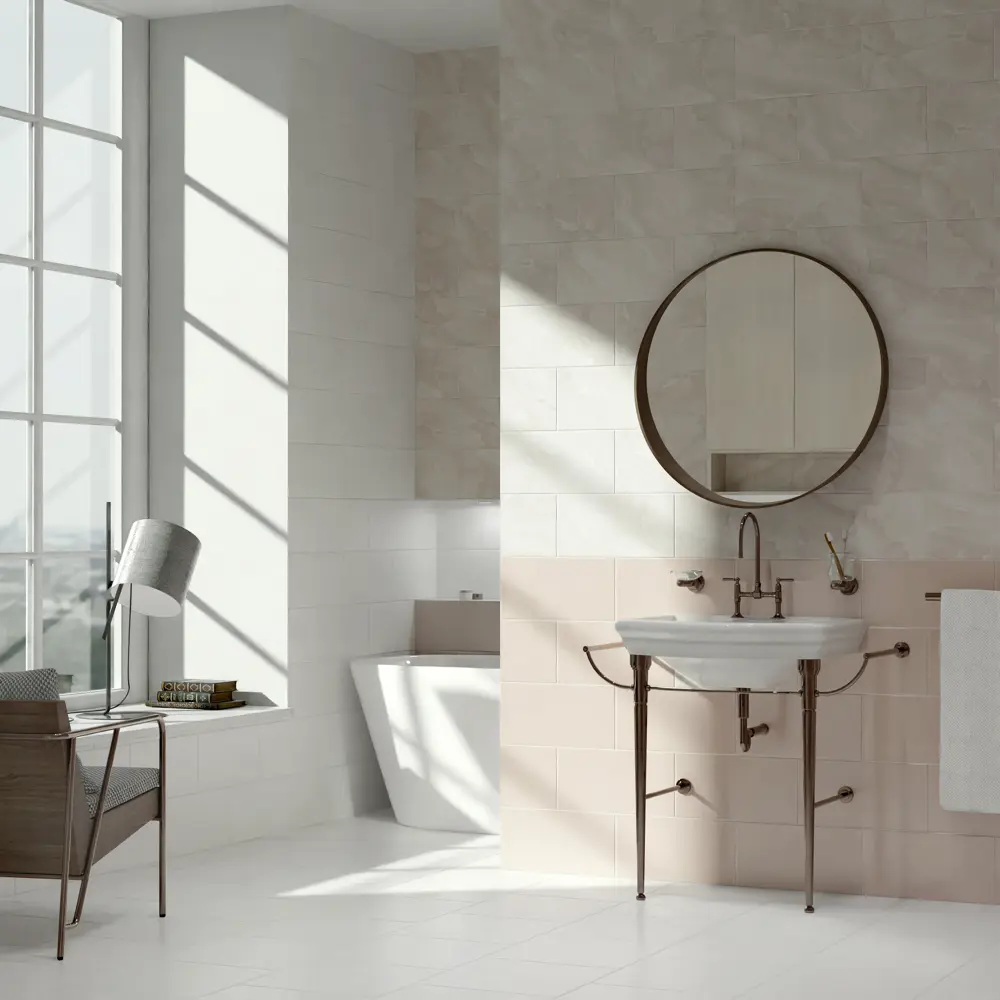 Плитка настенная Mersey Mono A0554C14102 20x40 см 1.6 м² матовая цвет розовый 89352898 STLM-2158016 Santreyd - Вид №7