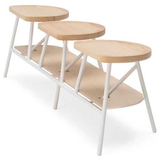 Billiani Скамейка из ясеня и металла Puccio 716 - Вид №1