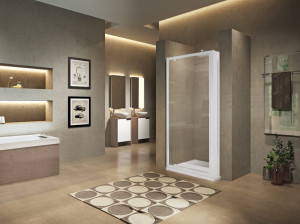 Профиль угловой душевой кабины с распашной дверью