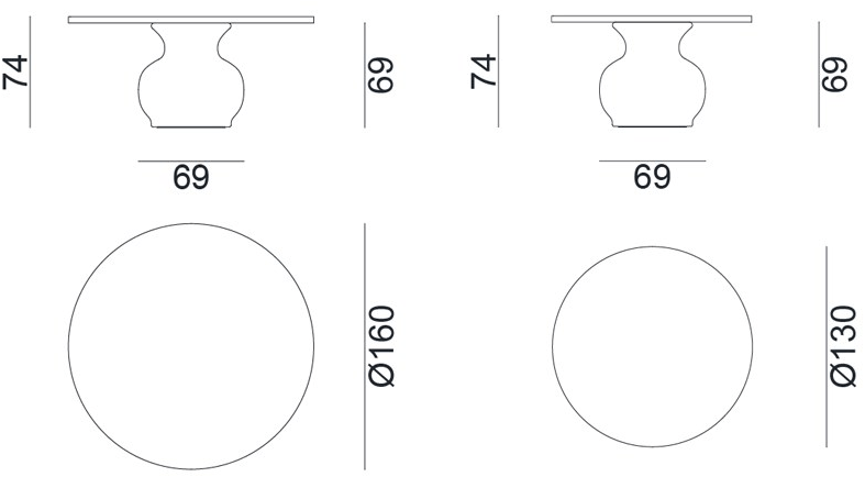 Gervasoni Круглый керамический стол Moon sun-id-1374368 - Вид №4