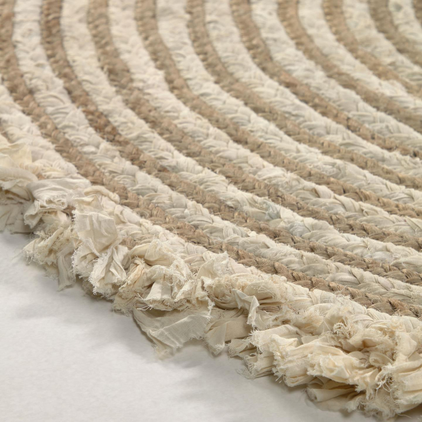 099914 круглый ковер из джута и хлопка 120 cm La Forma Gisel 