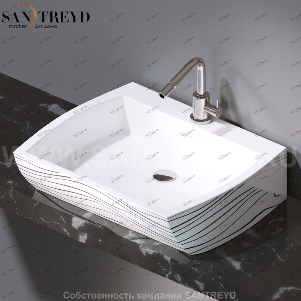 L282.410P Накладная раковина на столешницу  овальная A. e T. Italia SQUARE AeT ITALIA