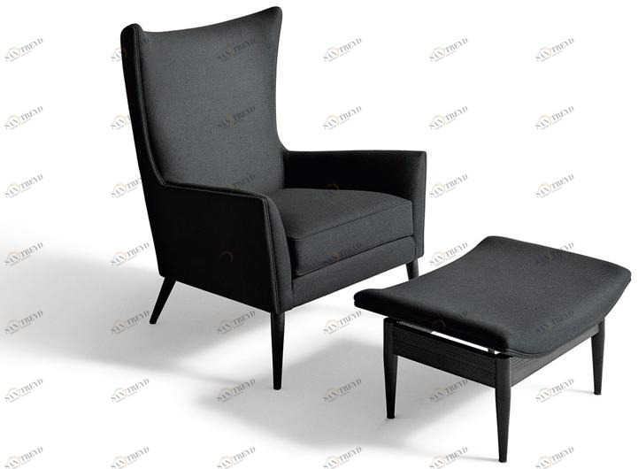 DE PADOVA Кресло из ткани с подставкой для ног sun-id-1418795