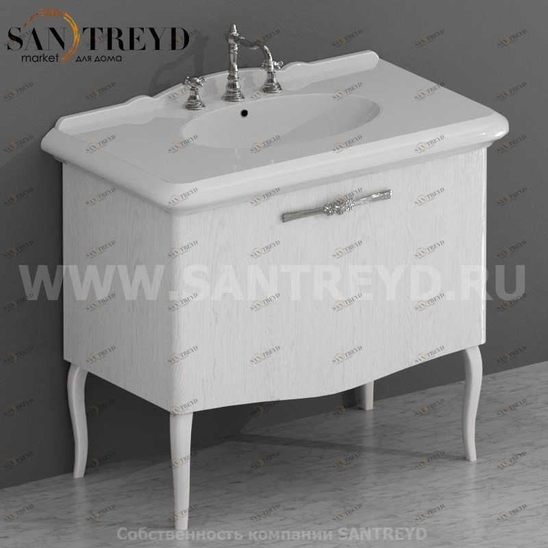 PS100RB Напольная тумба 84 см цвет Морозное утро Globo Paestum Италия Ceramica Globo