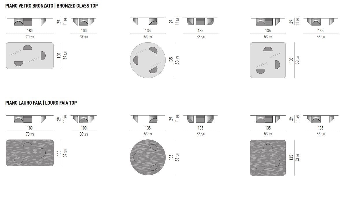 Стеклянный квадратный низкий журнальный столик Minotti Клин ARCH-00057746 - Вид №2