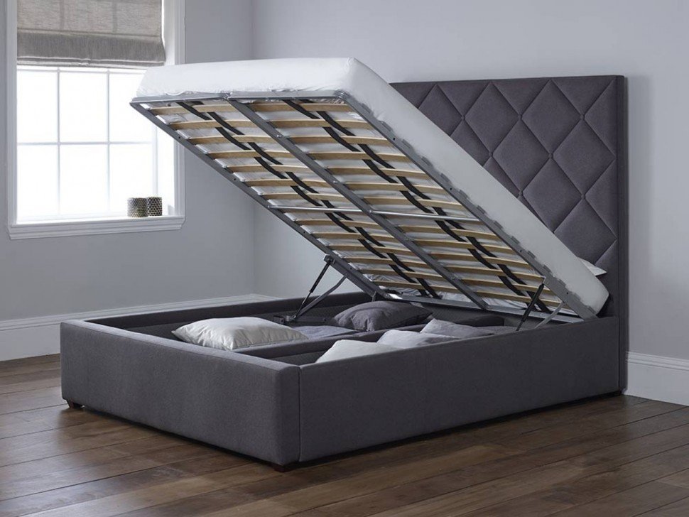 Кровать полутораспальная 140х200 темно-серая Brill ICON DESIGNE ДИЗАЙНЕРСКИЕ 177944 Серый  - Вид №4