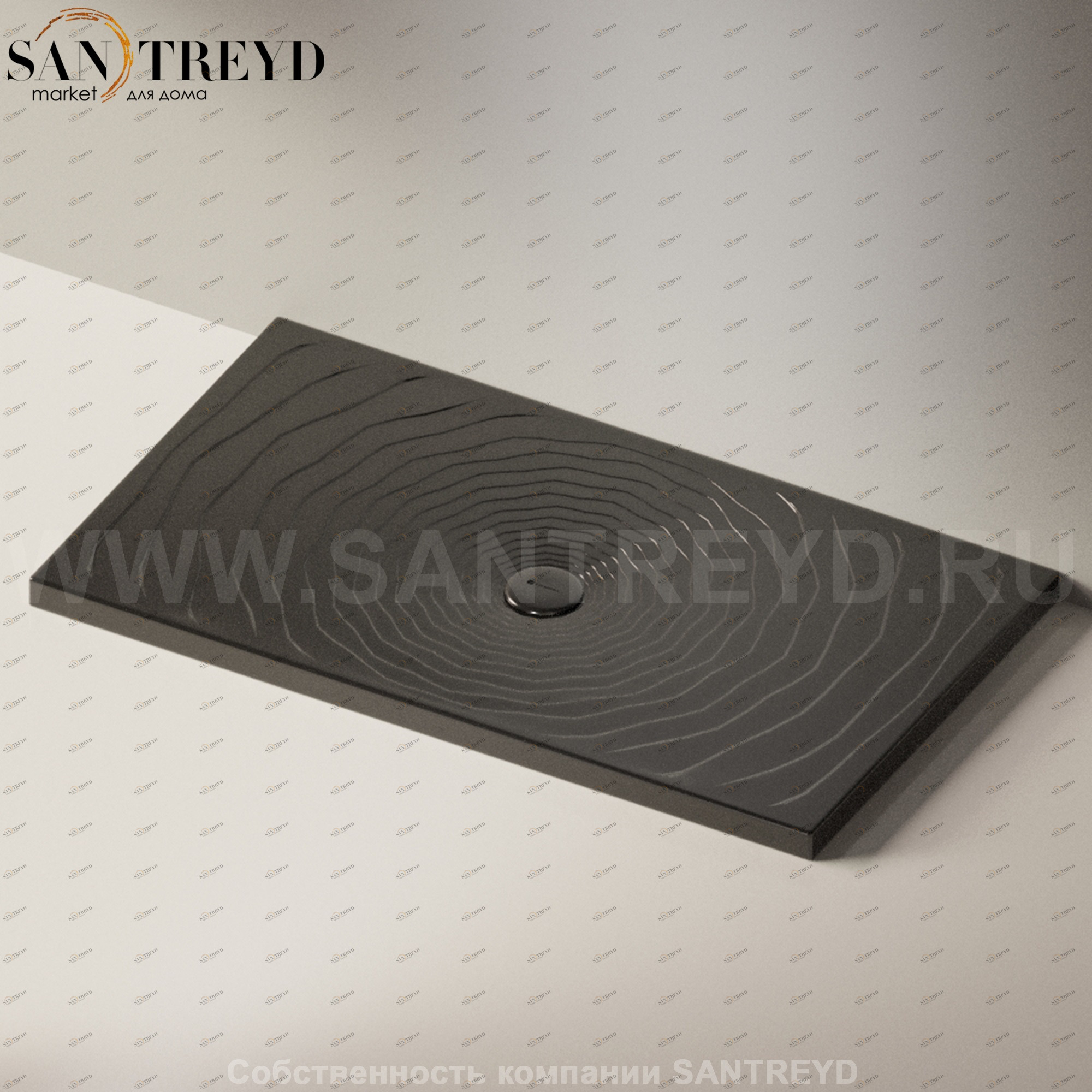 Flaminia WATER DROP Душевой поддон 140 см черный DR140.9017 Ceramica Flaminia DR1409017