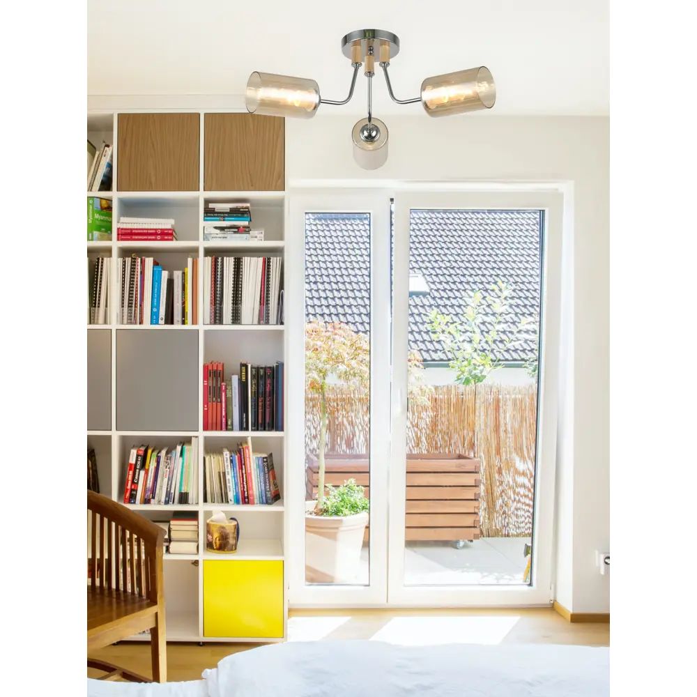 Люстра потолочная JLIGHT GETTI 3 лампы 18 м², цвет хром 84534216 STLM-2002981  - Вид №10