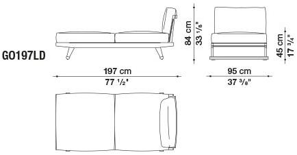 B&B Italia Outdoor Диван с шезлонгом Gio sun-id-1442753 - Вид №9