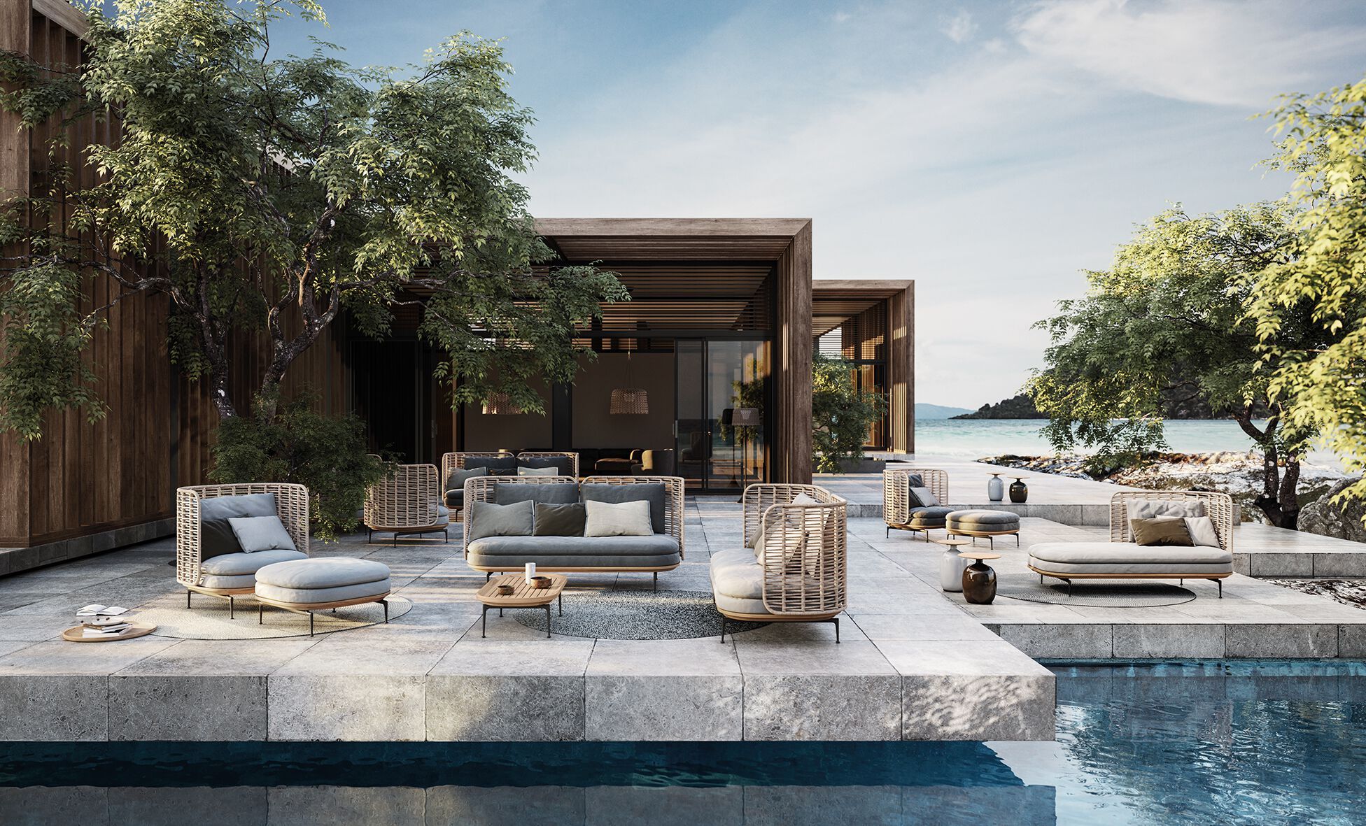 Ткань мягкая Садовая спальная кровать Gloster ARCH-00094038 - Вид №3