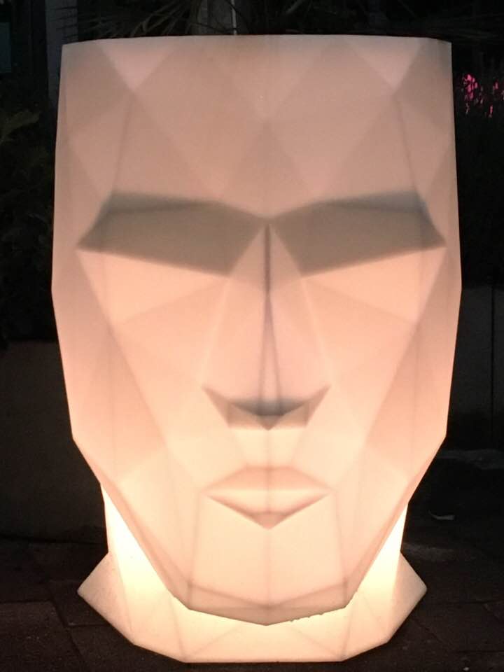 070504 Кашпо матовое светящееся LED RGBW DMX Battery 42см Vondom Adan - Вид №6