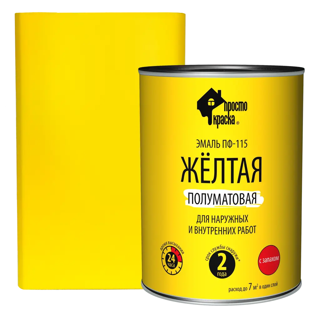 Эмаль ПРОСТОКРАСКА ПФ-115 желтая для наружных и внутренних работ 82174333 STLM-0021153