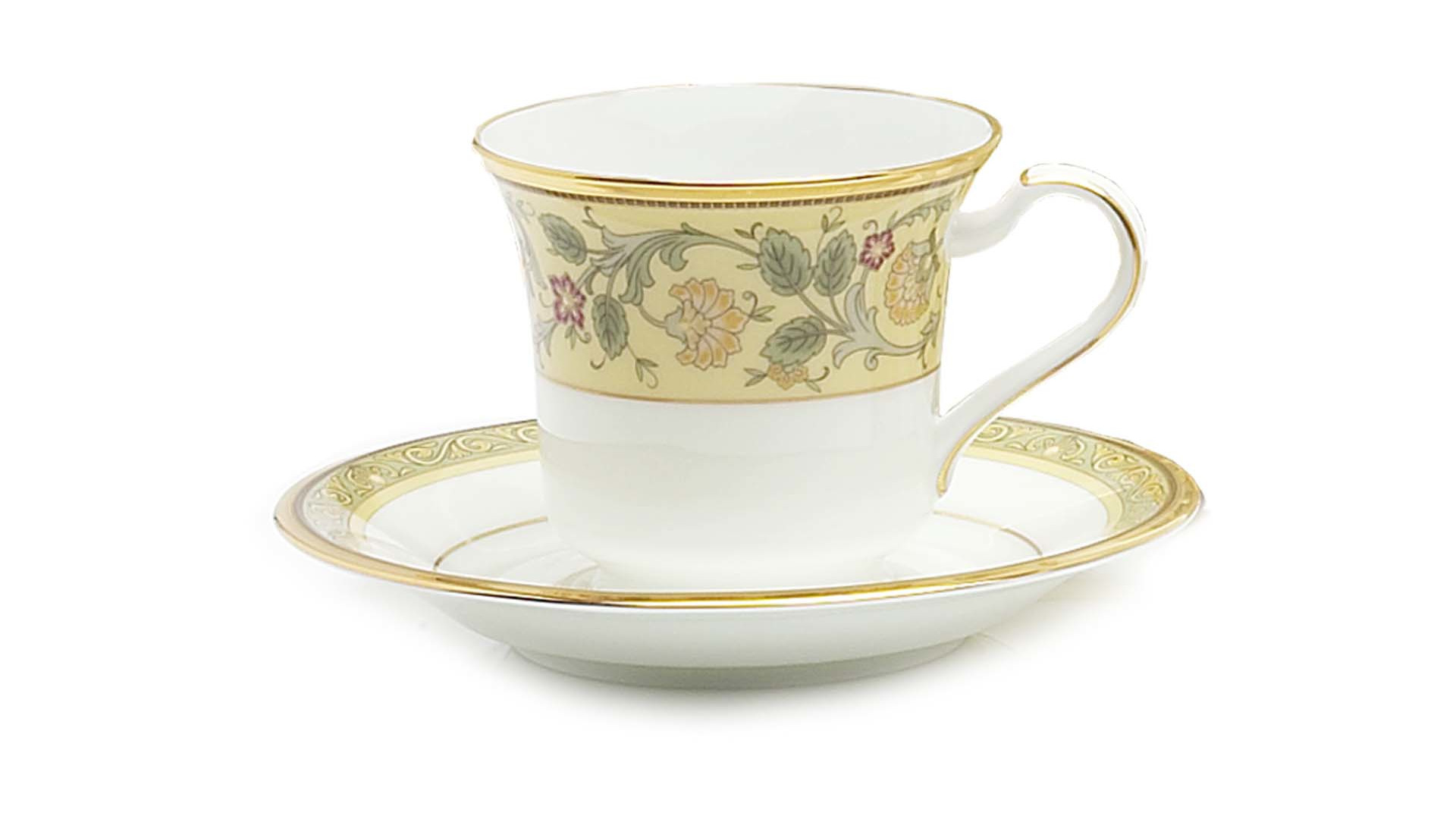 10573754 Noritake Сервиз кофейный Noritake "Церемония,золотой кант" 6/21 Фарфор костяной  - Вид №3
