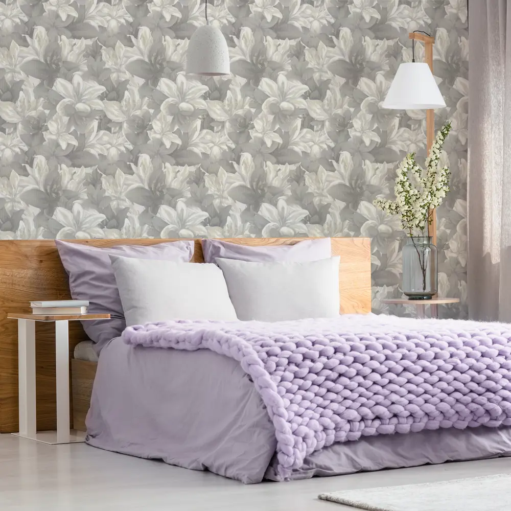 Обои флизелиновые OVK Desing Лилии чёрные 1.06 м 10212-04 82637396 STLM-2125836 OVK DESIGN - Вид №4
