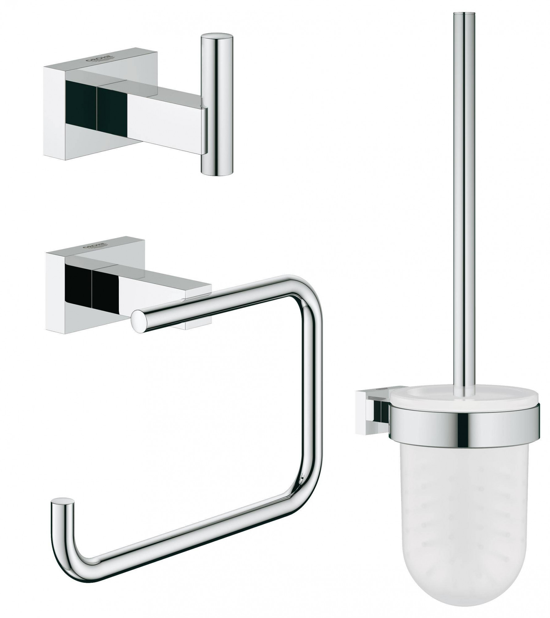 Набор аксессуаров GROHE Essentials Cube (3 предмета), хром (40757001)