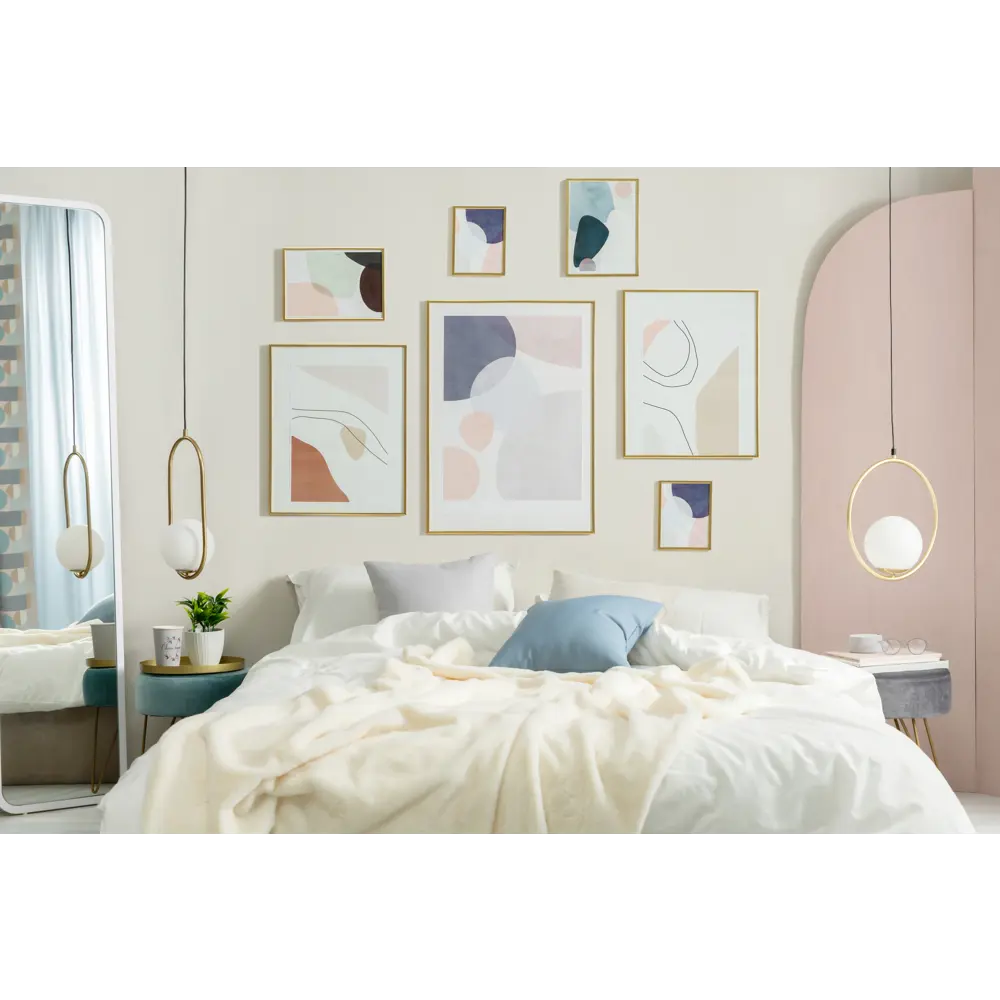 Светильник подвесной Francene TL1227H-01GD, 1 лампа, 8 м², цвет золотой/белый 82810863 STLM-2010266 Toplight  - Вид №4