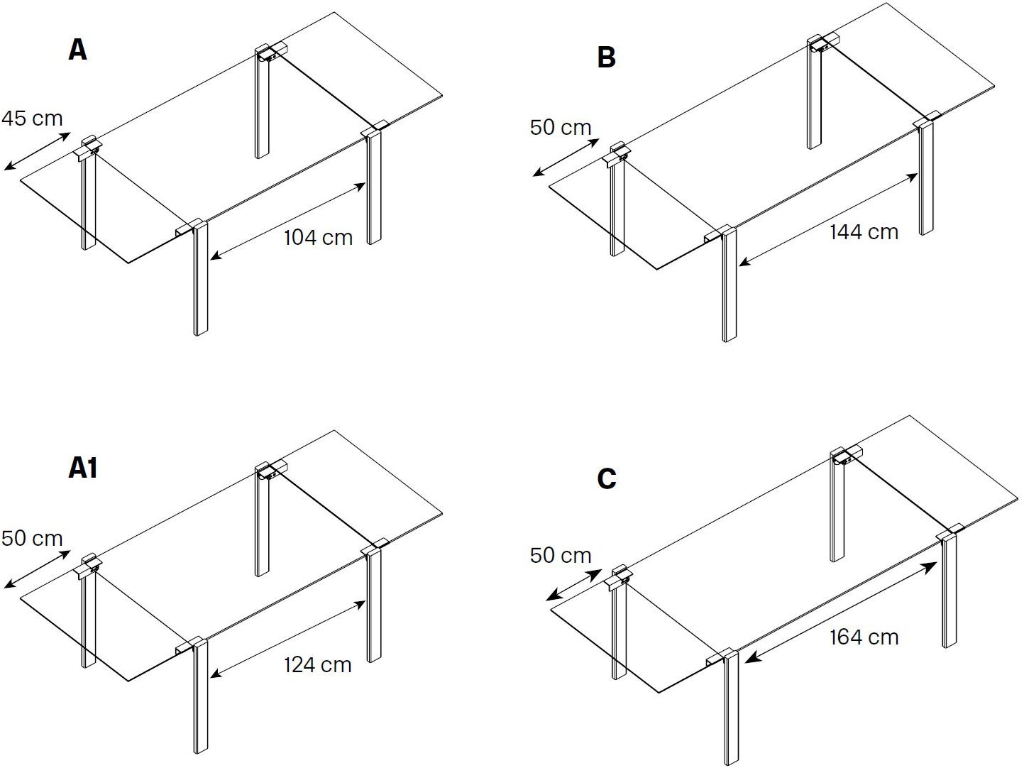 Tonelli Design Раздвижной прямоугольный стеклянный стол sun-id-1379435 - Вид №3