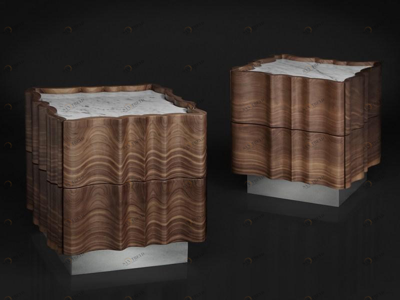 Il Pezzo Mancante Прикроватная тумба из орехового дерева квадратная с ящиками Il pezzo 2 sun-id-1433383