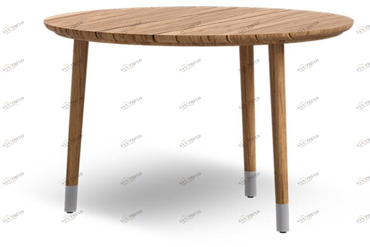 Atmosphera Низкий круглый садовый столик из тика Medusa Mu.tc.