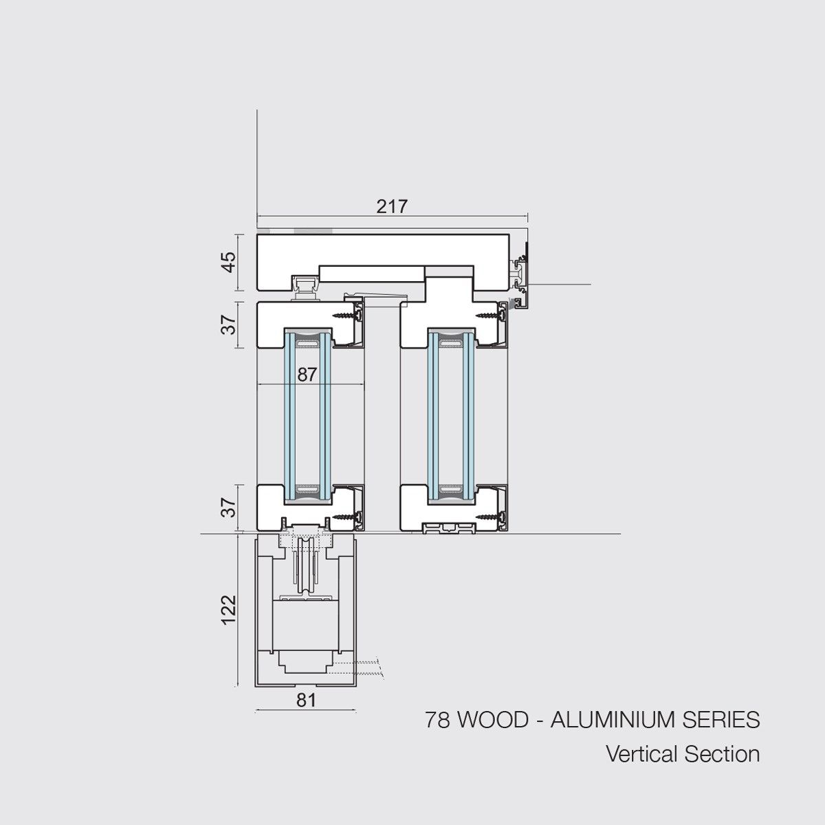Раздвижные алюминиевые и деревянные двери-окна с двойным остеклением Carminati Skyline System ARCH-00076654 - Вид №8