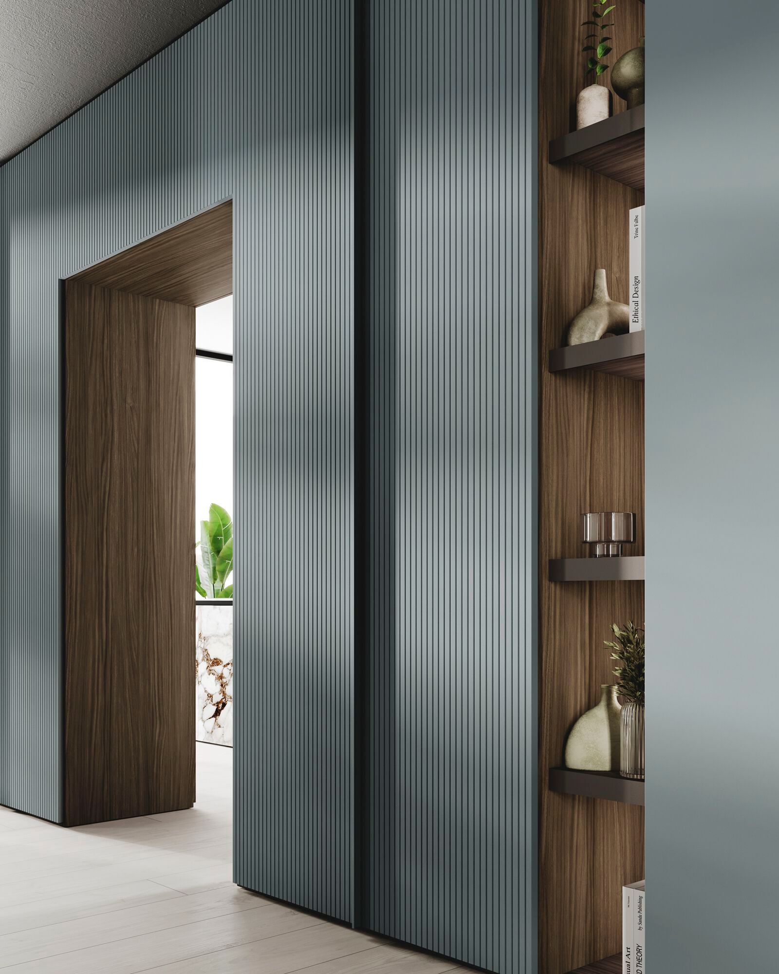 Изготовленный на заказ деревянный шпон секционный шкаф Guzzini & Fontana Always ARCH-00075823 - Вид №2