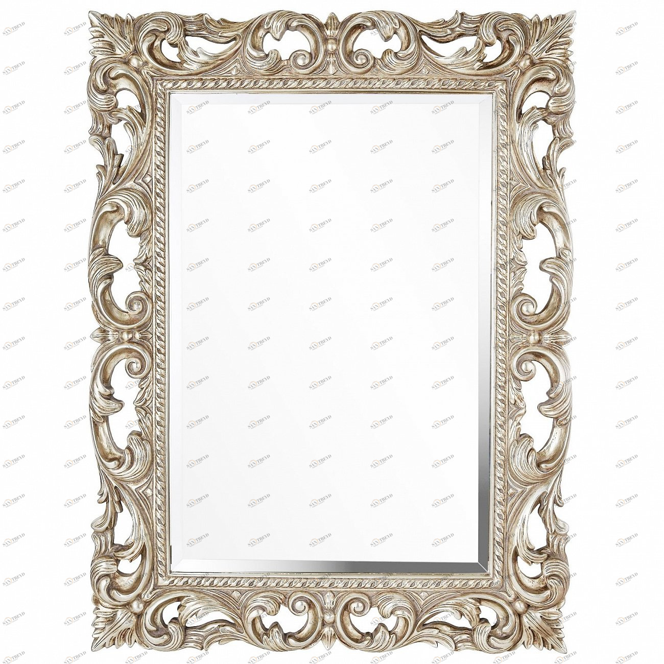 Зеркало настенное 120х90 см античное серебро Oxford Silver ART-ZERKALO ДИЗАЙНЕРСКИЕ 00-3884064 Зеркальный;серебро 
