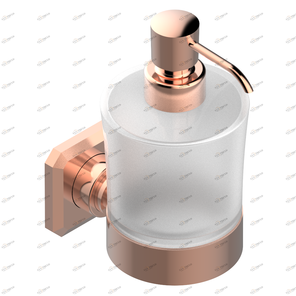 A2L-613 Дозатор для жидкого мыла настенный Thg-paris Metropolis с чёрным хрусталём Розовое золото A2L-613 CAT.F