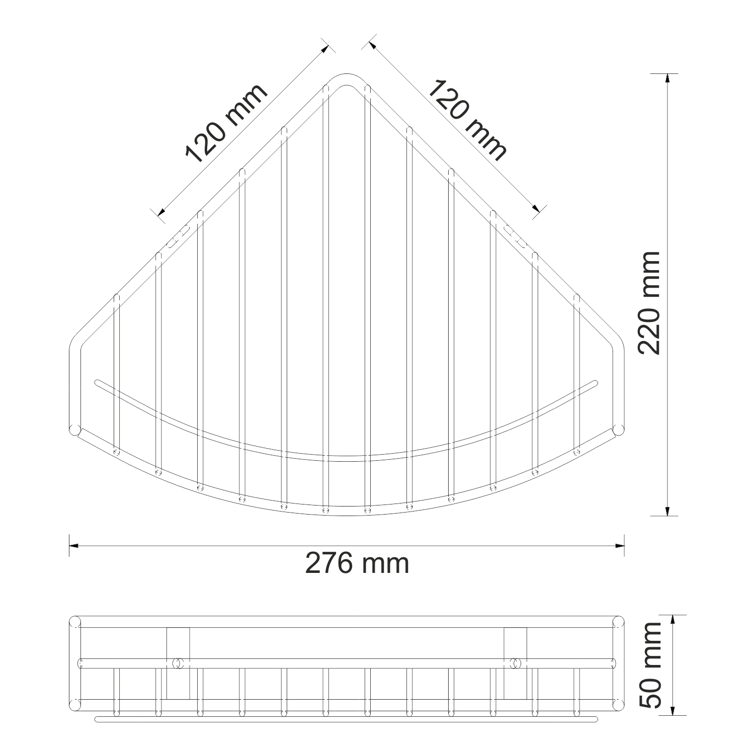 K-1711 Полка металлическая WasserKRAFT  - Вид №3