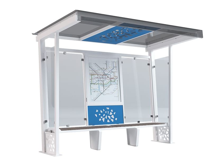 Стальной и стеклянный навес с доской объявлений DIMCAR ARCH-00048337